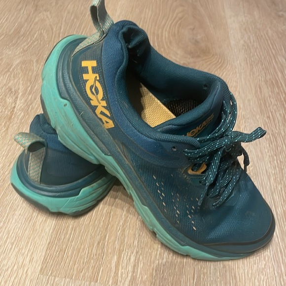 Hoka One One Challenger 6, Size 7.5 Wide Dark Green Running Shoes - Picture 2 of 14